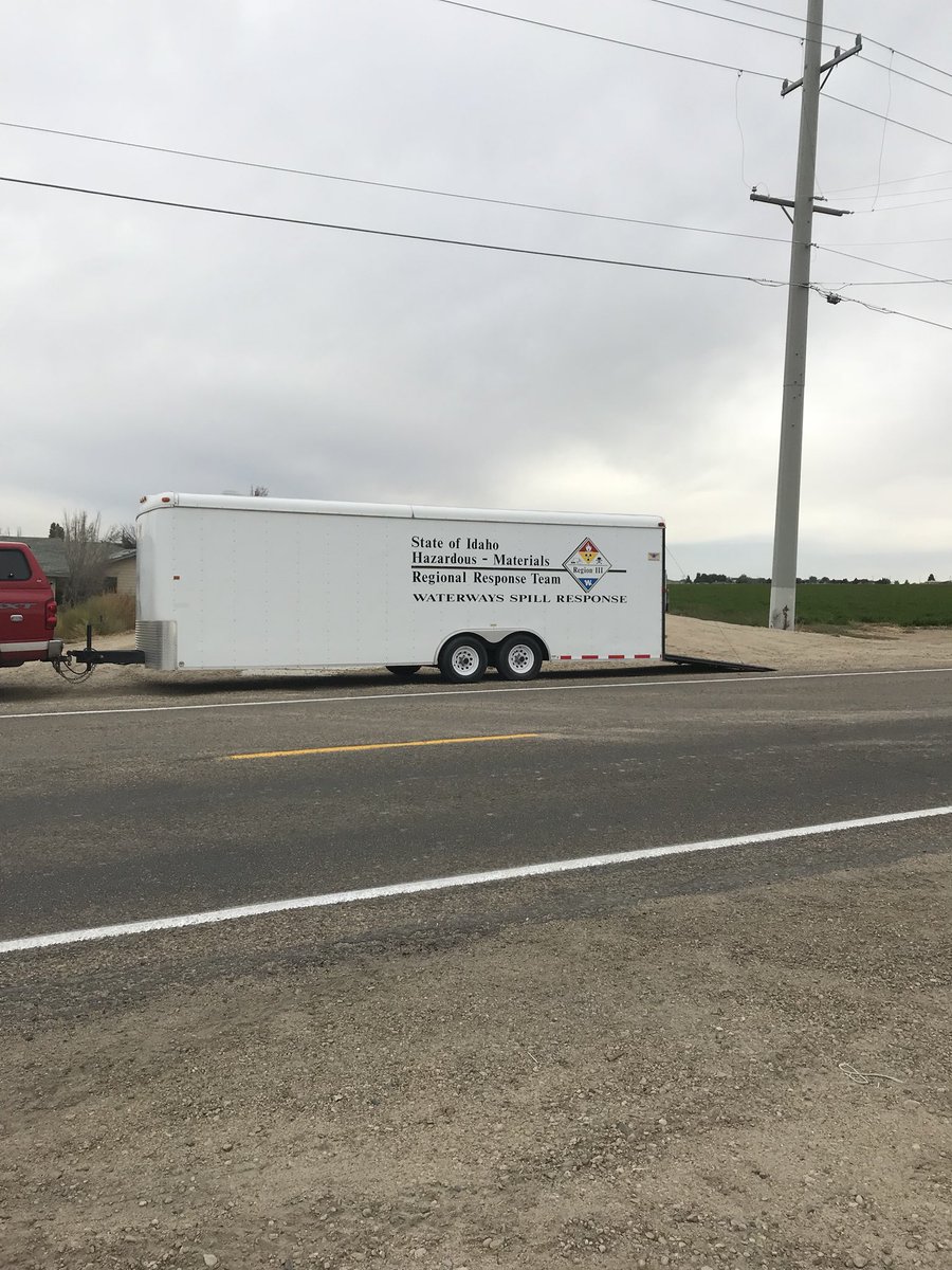 Petroleum product spill into canal south of Caldwell. Region 3 hazmat team working to mitigate   