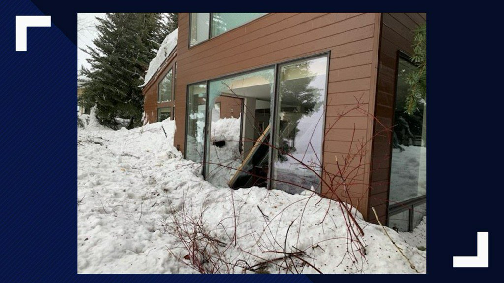 Avalanche damages home in Hailey, sending snow and trees through windows    