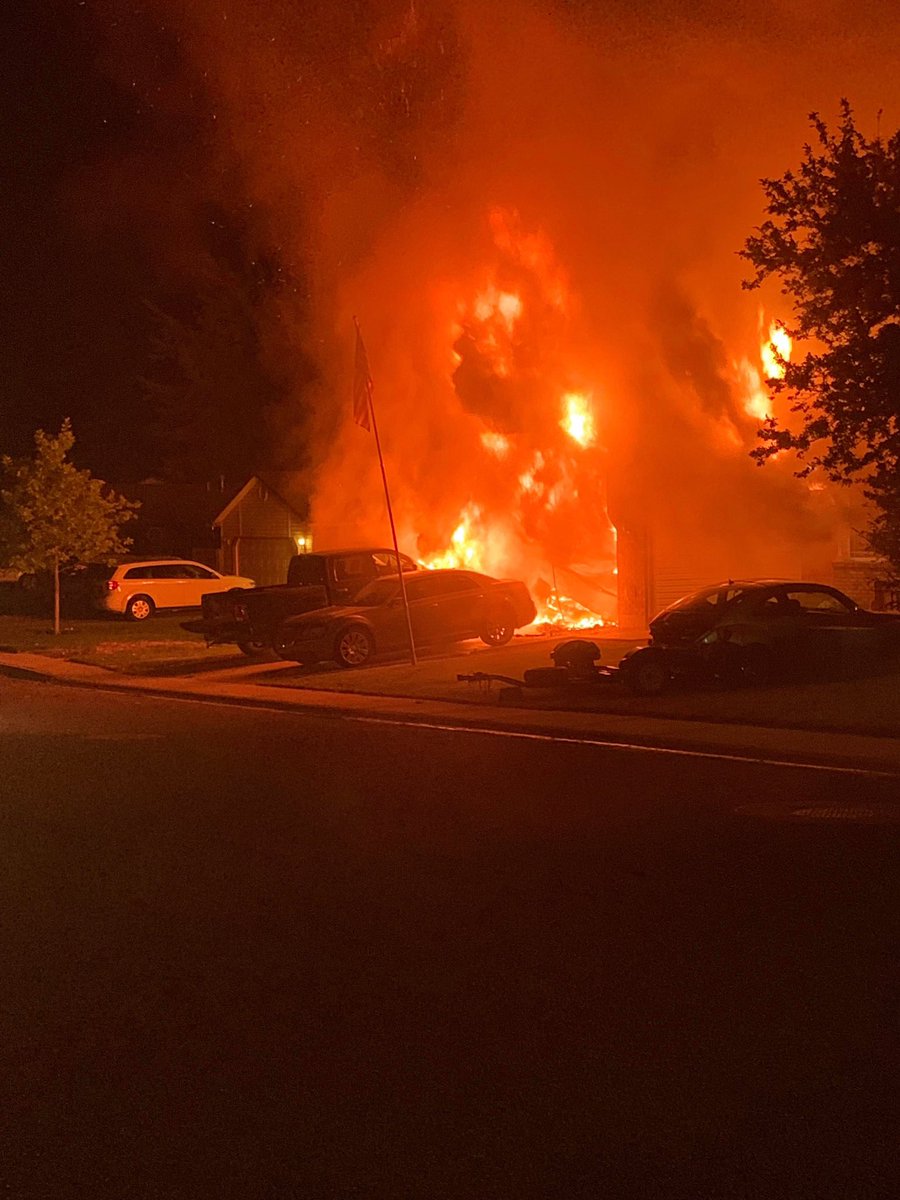 A late night fire heavily damaged a home in Nampa. At one point, it was fully engulfed in flames