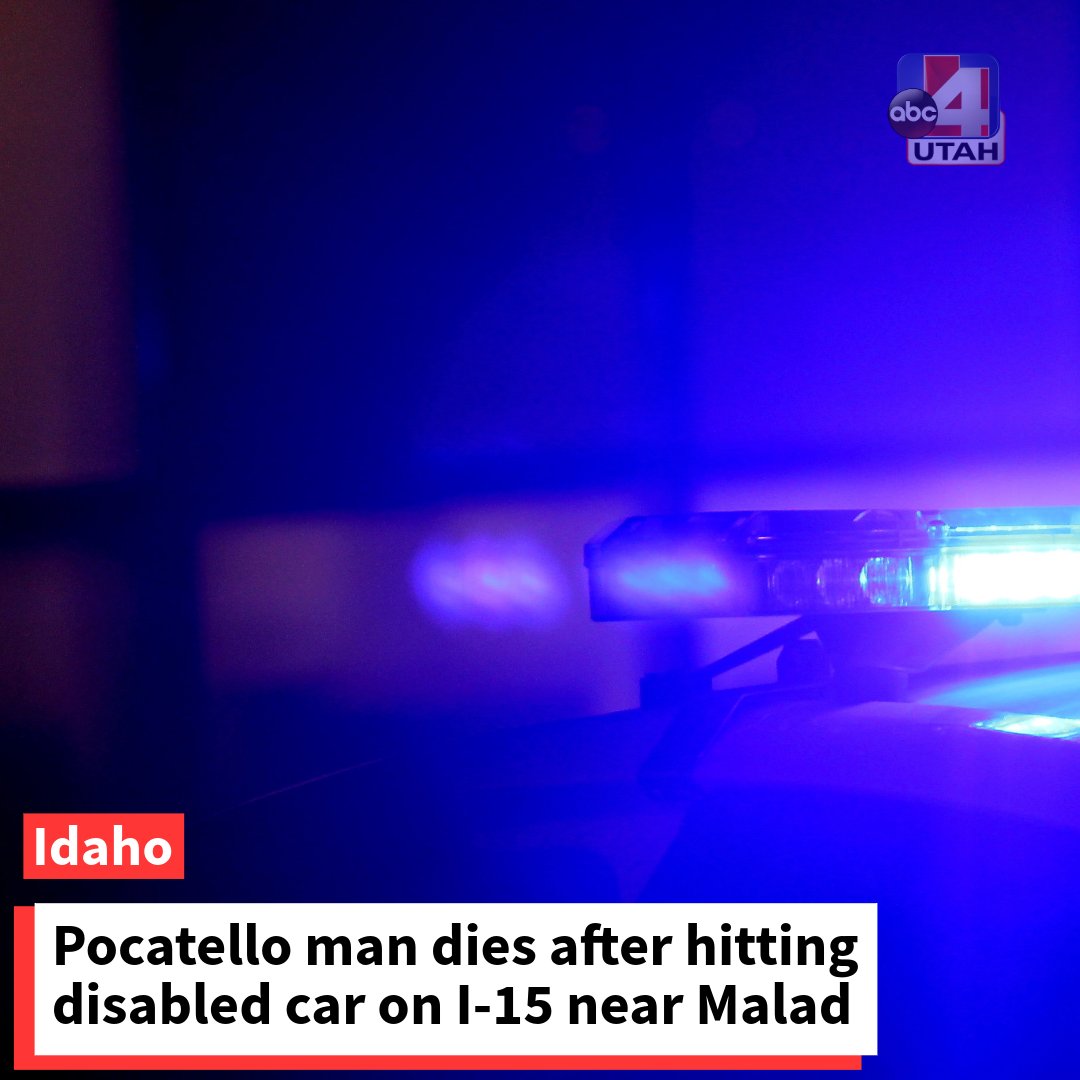 A Pocatello man is dead after crashing into a disabled car on I-15 near Malad on Wednesday afternoon